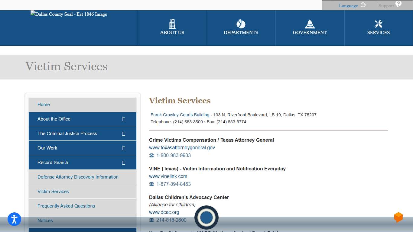 District Attorney Victim Services